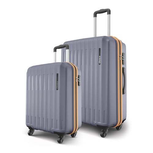 Image of Safari Genius Alley Set of 2 (Cabin + Medium) Trolley Bags Hard Case Polypropylene, 4 Spinner Wheels, 360 Degree Wheeling Luggage, Suitcase for Travel, Trolley Bags for Travel, Flintstone