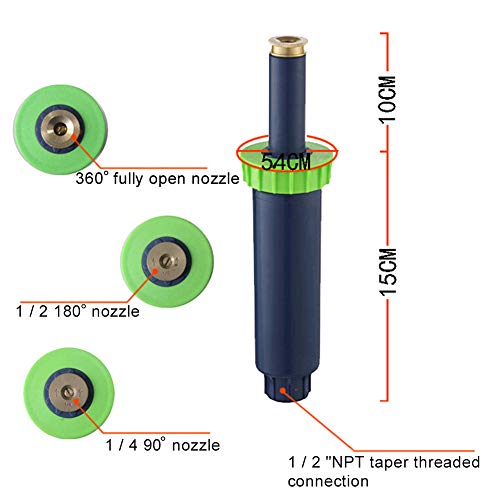 Liuqingwind QDNR66VKBORIWT8280LE9 Spray Nozzle For Garden Yard Lawn Plant Watering Head Misting Irrigation Sprinkler Heads 180 Degree 1/2 Open Nozzle thumb #5
