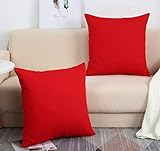TangDepot Cotton Solid Throw Pillow Covers, 18