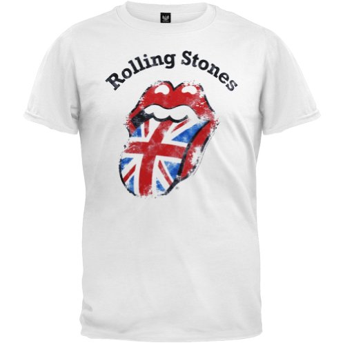Bravado Men's The Rolling Stones Distressed Union Jack T-Shirt,White,Large Bravado Men's The Rolling Stones Distressed Union Jack T-Shirt,White,Large