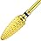 Pana 3/32 Safety Bit Nail Carbide Bit - For Electric Dremel Drill Machine (Medium, Large Cone - Gold)
