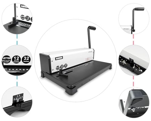 image for Rayson PT1202 Coil Binding Machine, 3:1 Pitch, 32 Hole Punch for Spira