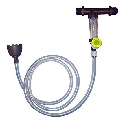 Inyector Venturi de fertilizante con llave dosificadora de precisión 25Ø 5mm. Caudal máximo riego 1630 l/h. Caudal máximo fertilizante 110 litros a 3 bar. Rosca macho 3/4". Fabricado en España.