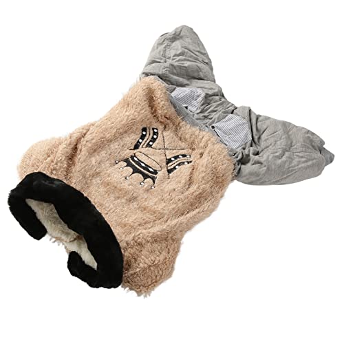 Vêtements chauds en peluche pour chiens en patchwork haut de gamme - 5
