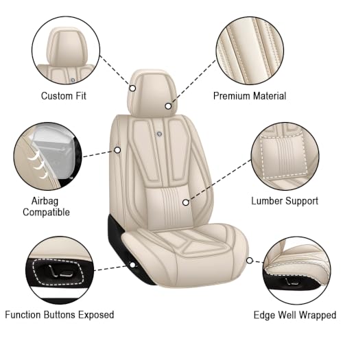 Image of Custom Car Seat Cover for Jeep Gladiator 2020-2026,Easy Install,Beige