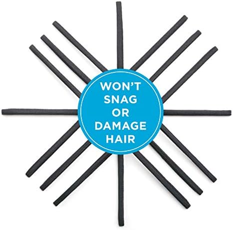 GOODY Women's Ouchless Thin Hair Flat Narrow Headwrap, Black, 6 Count - 2