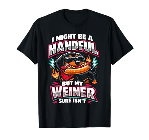 I Might Be A Handful But My Weiner Sure Isn't T-Shirt