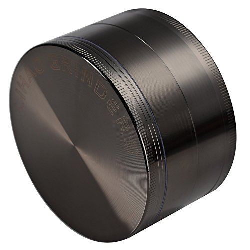 LIHAO 4 Piece 3" Spice Herb Grinder - Nickle Black