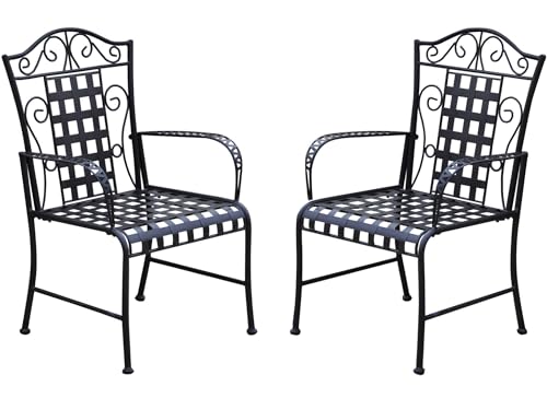 International Caravan Mandalay Iron Patio Chair - Set of 2