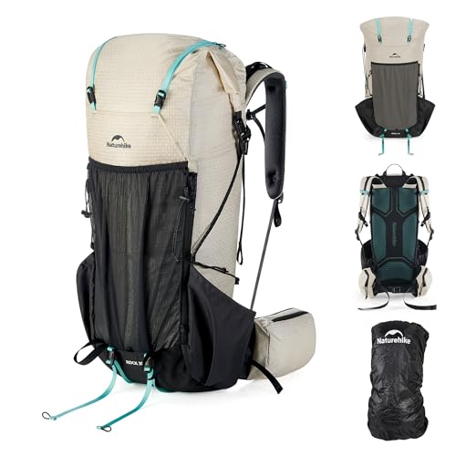 Image of Naturehike 30L Rock 2.0 Upgraded Internal Frame Hiking Backpack for Outdoor Camping Travel Backpacking with Rain Cover Ultralight Backpack for Adults(White /M /30L)