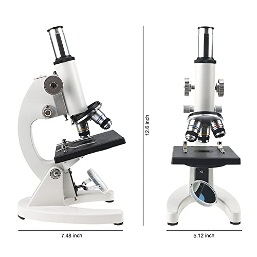 Microscope Kit For Kids Students Adults Beginners With Prepared Slides, 40X- 1280X Stem Science Compound Microscopes For Kids 8-12 With 52 Pcs Experiment Kits Gifts For Kids #TOP6