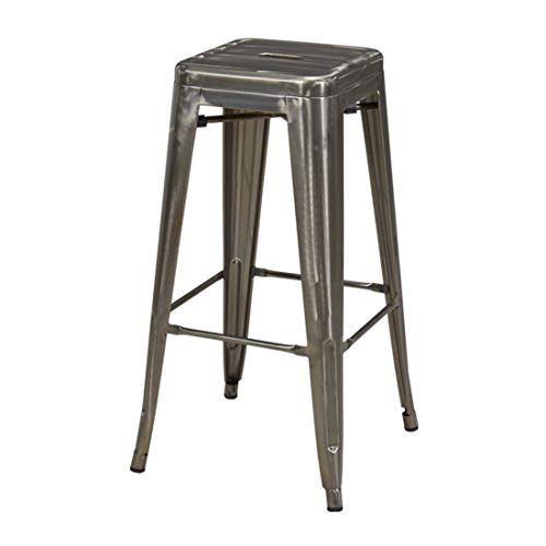 DUHOME Tabouret de Bar en Métal, 76cm Tabouret Haut Empilable Tabouret de Comptoir Industrielle pour Bar Bistro Cuisine, métallique