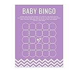 Andaz Press Lavender Chevron Girl Baby Shower Collection, Games, Activities, Decorations, Baby Bingo Game Cards, 20-Pack