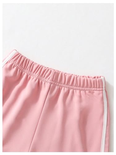 Verdusa Pacote com 4 shorts esportivos casuais com cintura elástica contrastante, Multicor, 10 Anos