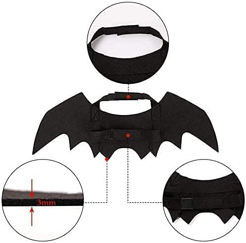 Pet Cat Bat Costume, Halloween Pet Costume Cat Bat Wings and Bat Mask Cosplay Pet Costumes Pet Apparel for Small Dogs and Cats