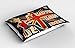 ABAKUHAUS británico Funda de Almohada, Londres Inglés Bandera del Hombre, Decorativa de Suave Microfibra Estampada Lavable, 80 cm x 40 cm, Multicolor