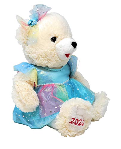 Tesadorz Gift Stocking and Holiday Time 2020 Snowflake Christmas 20 inch Plush Teddy Bear (Girl with Teal Dress)