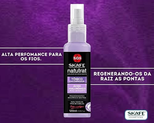 Skafe Natutrat Tônico Encorpador Ácido Hialurônico + Rosa Mosqueta 120ml