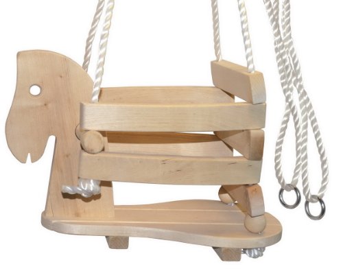 Balançoire en forme de tête de cheval pour des après-midis de jeu au jardin
