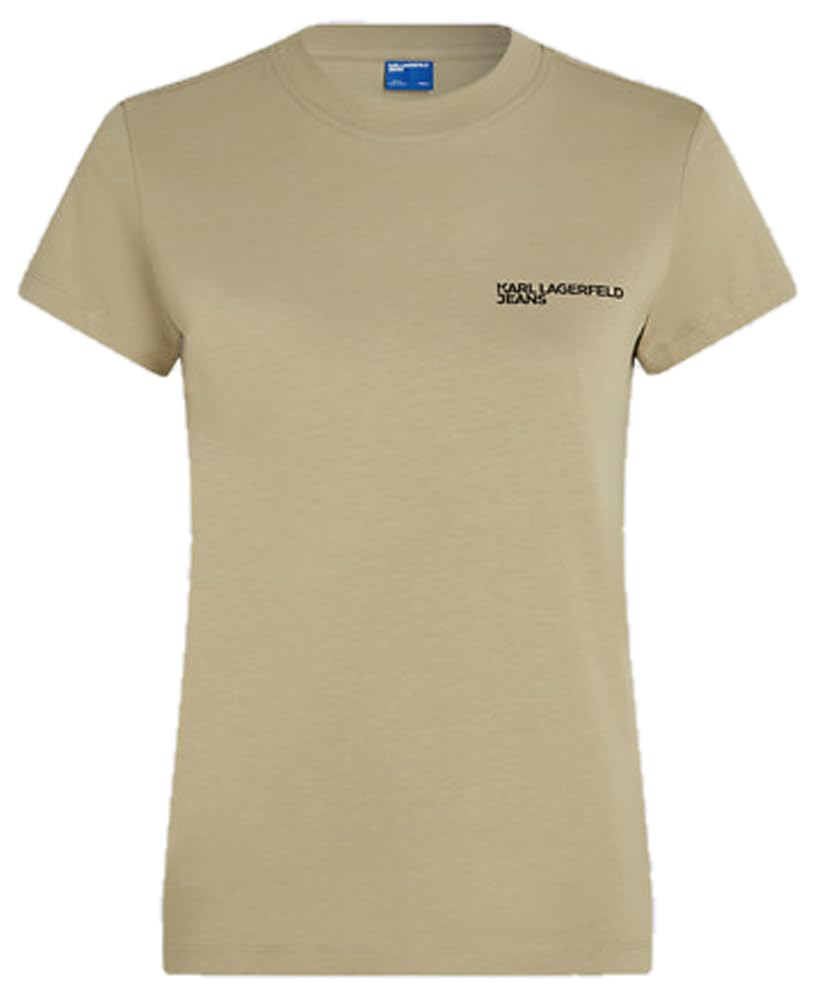 KARL LAGERFELD JEANS, Women's, Slim Short Sleeve Essential Logo Tee, Slim Fit, Twill, XS