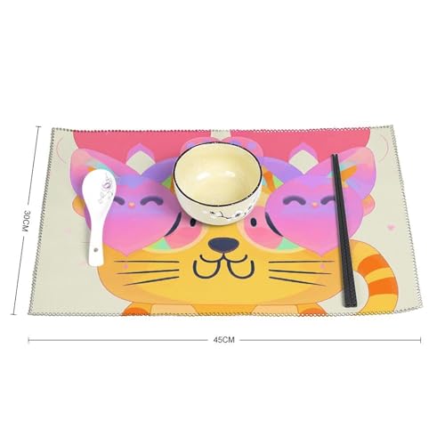 Set de table chaton toile lavable pour en finir avec les taches de repas