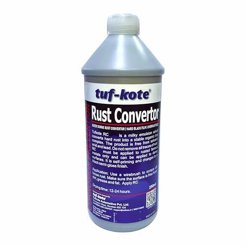 Image of tuf-kote Water-Based Rust Converter Primer All-in-One, Ultimate One-Step Solution to Convert Rusted Metal Surfaces & Prevent Further Rusting [250ML]
