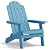 MXIMU Folding Adirondack Chair for Outdoor: Easy to Assemble and Comfortable Adirondack Chairs - All Weather Composite Plastic Chair for Outside Fire Pit Patio Lawn Garden Backyard Use(Blue)