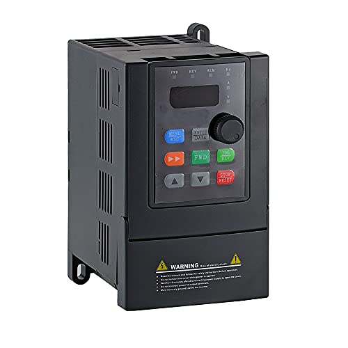 ATO 1hp VFD, VFD 220V Input 220V 3 Phase Output, 220-240V Single Phase to 3 Phase VFD Variable Frequency Drive for 3-Phase AC Motor Speed Controls(1hp 0.75kW 4.7A)