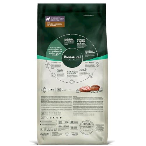 Bionatural Prime - Frango Cães De Raças Peq. Castrados ou Light 10,1kg