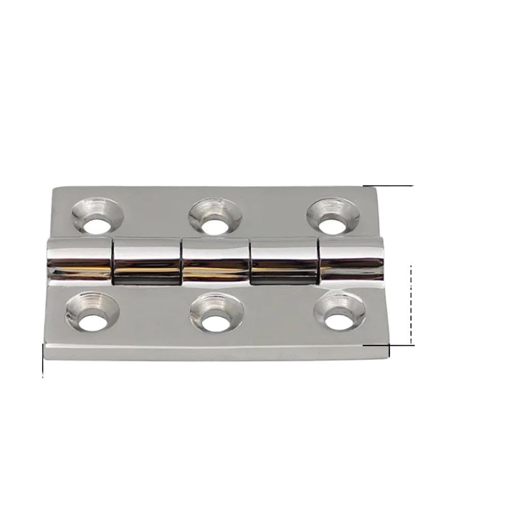 Aqhkgzmbe 316 Stainless Steel Marine Rectangular 75X50x5mm 6-Hole Door Casting Hinge Compatible With Boat Deck Applications 316 304 Stainless Steel(316 Stainless Steel)