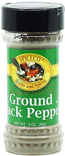 SpiceCo ground black pepper 3-ounce plastic shaker (pack of 1)