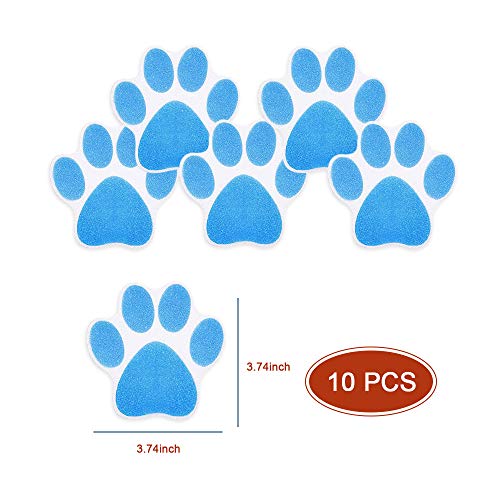 10 Pieces Non-Slip Bathtub Stickers, Adhesive Paw Print Anti-Slip Stickers For Bathtub And Showers #TOP1