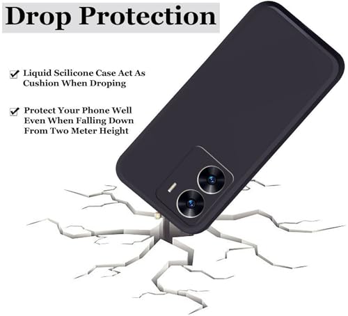 Image of A rtistque Back Cover Case for Vivo T2X / Y56 5G with Camera Protection | Shockproof TPU | Stylish Protective Design | Slim Fit | Ultra Matte | Vivo T2X / Y56 5G Back Cover - Black