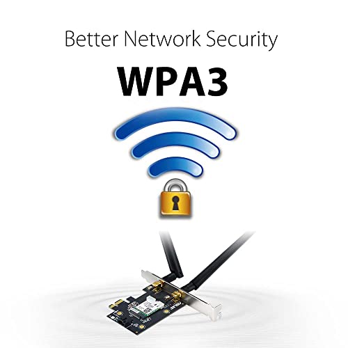 Image of ASUS AX1800 PCIe WiFi Adapter (PCE-AX1800) - WiFi 6, Bluetooth 5.2, Ultra-Low Latency Wireless, 2 External Antenna, Supporting Total Data Rate up to 1800Mbps, WPA3 Network Security, OFDMA and MU-MIMO