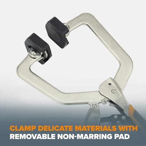 BORA Auto Adjust 3 inch Locking Vise Grip Clamp with Swivel Pads - Heavy Duty Welding Clamps with Comfortable Grips Perfect C Clamp for Woodworking, Welding, and Metalworking by BORA - Image 5
