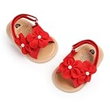 Myleleya Baby Girls Sandals Summer Baby Girl Mary Jane Dress Flat Shoes Beach Sandal Infant Newborn Crib Shoes First Walkers Prewalkers Shoes