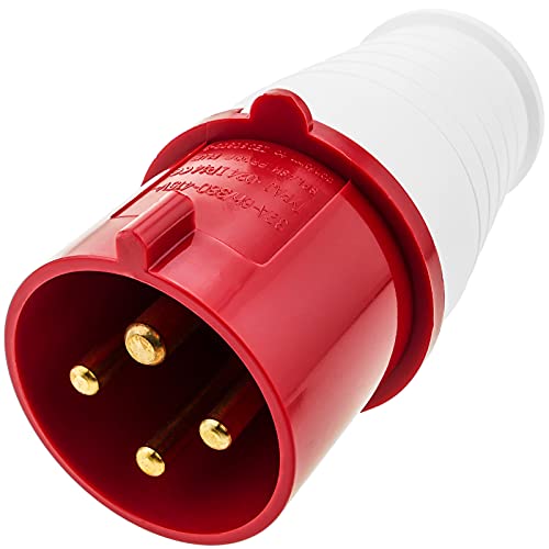 BeMatik Base de enchufe industrial CETAC macho 3P+T 32A 380V IP44 aérea