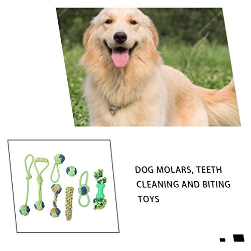 Brinquedo de corda de algodão para animais de estimação, molares para cães, dentes limpos e colorido