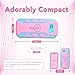 XoooX Pink Portable Car Battery Jump Starter Kit with Jumper Cables, LED Light and Case; 12V Jump Start Battery Pack; Portable Battery Charger for USB/USB-C Devices