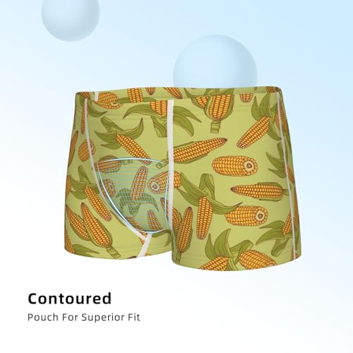 Boys' Cotton Boxer Brief Soft Underwear-Corn4