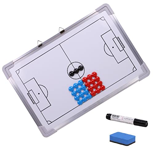 Wusteg Caderno de táticas de futebol com caneta, borracha e marcadores de jogador, portátil, magnéti
