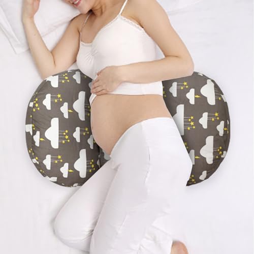Almofada de dormir lateral para gestantes, almofada de cunha de gravidez, almofada de corpo respiráv