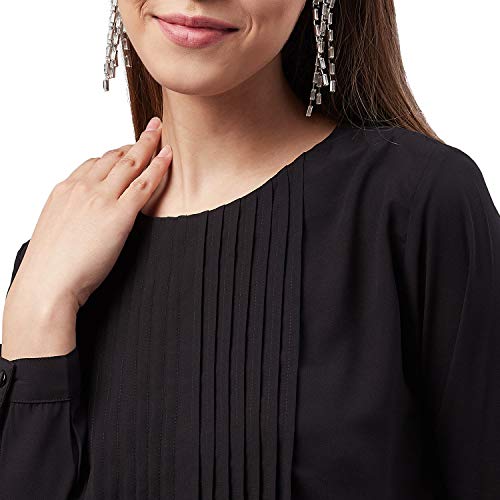 Image of Carlton London Women's Solid Regular Fit Blouse