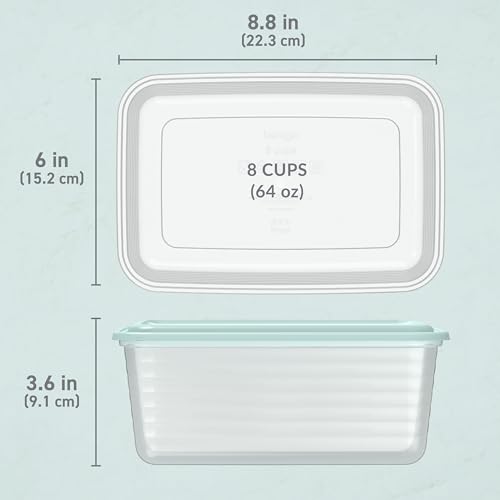 Image of Bentgo Prep 20-Piece 8-Cup Deep-Dish Storage Containers for Meal Prep