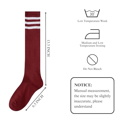 Image of Knee High Socks for Women, Long Tall Knee Tube Socks