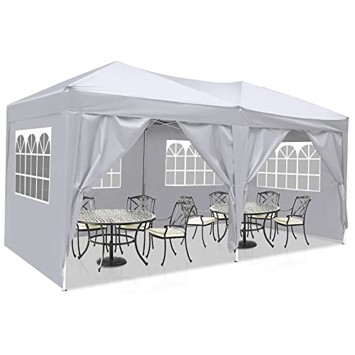 Faltpavillon Wasserdicht Gartenpavillon, 3 x 6m Partyzelt Pavillon Festzelt...