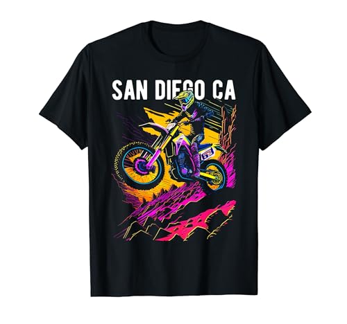 San Diego California Motocross Dirt Bike T-Shirt