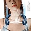 Ventilateur Brumisateur Portable,Ventilateur de Cou Sans Pale et Mains Libres avec Flux d’air à 360°,Collier Ventilo Personnel Casque Ventilateur a Pile 5 Niveaux,Cadeau Pour Femmes et Hommes Bleu