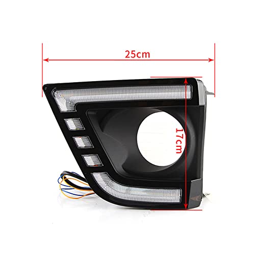 2 Peças De Carro Led Luz Diurna Drl Fluindo Branco Luz Do Dia Luz De Seta Luz De Neblina Para Toyota