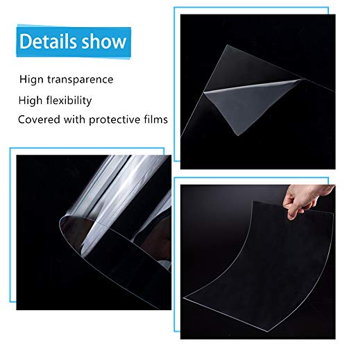 Image of OLYCRAFT 6 Sheets 8.2x11.6 Inch Acrylic Sheets 0.6mm Picture Frame Replacement Transparent Acrylic Photo Frame Sheet Glass Clear Protective Sheets for Photo Frame Projects Display
